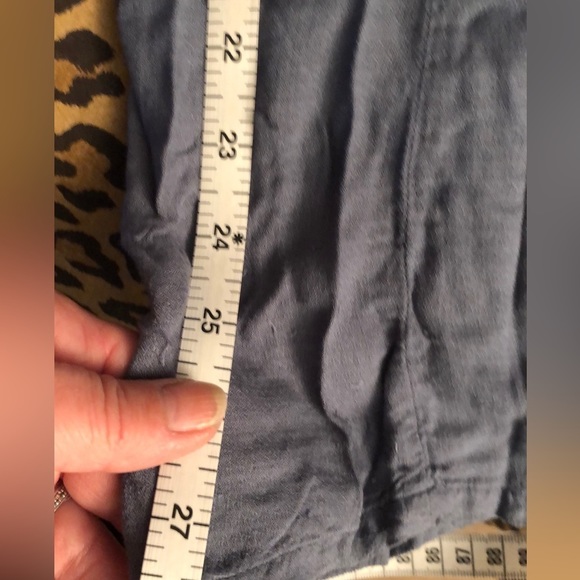 Onia size XS slate blue CHLOE high slit wide leg pant elastic waist pockets - Picture 11 of 16